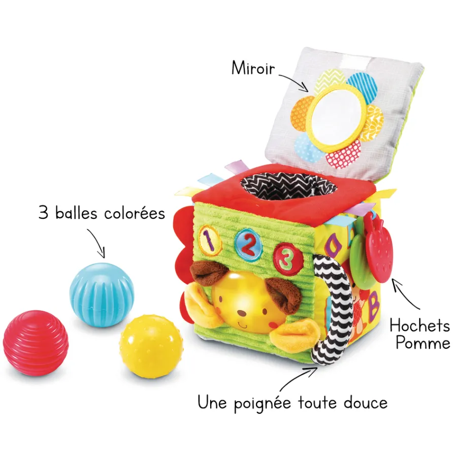 VTech Baby Cube Interactif Eveil Sensoriel- Hochets Et Petits Jouets