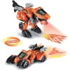 Switch & Go Dinos Furex, Le Super T-Rex - Fire - Véhicules Interactifs- Voitures Dinos