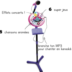 Kidi Superstar Lightshow - Rose- Micros Pour Enfant / Audio