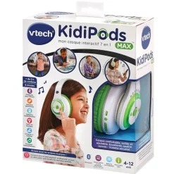 VTech Kidipods Max - Mon Casque Interactif 7 En 1- Conteurs D'Histoires