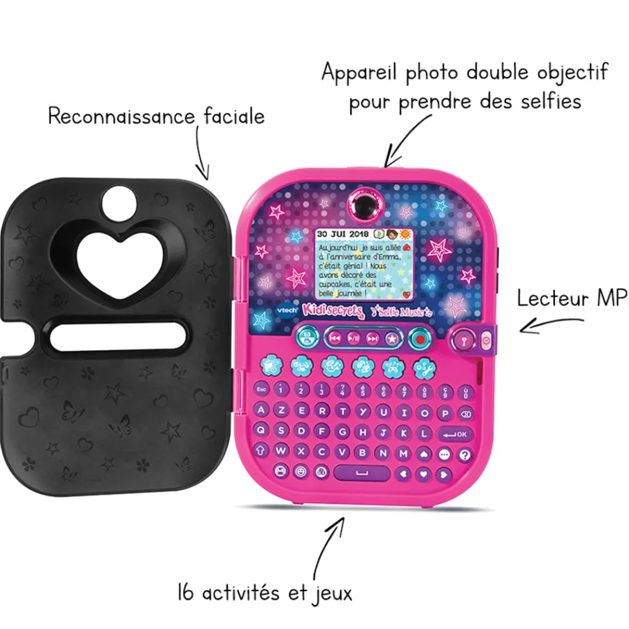 Kidi secrets Selfie Music Noir - Journal Intime Electronique- Journal Intime