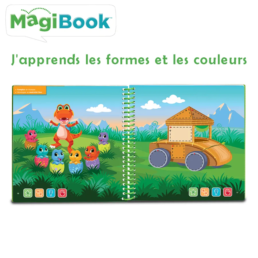 Magibook Livre Interactif Formes Et Couleurs - Livre - Vtech- Jeux Pour Apprendre À Lire, Compter, Écrire