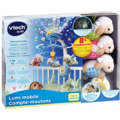 VTech Baby Lumi Mobile Compte-Moutons Bleu - Mobile Pour Bébé- Veilleuses Et Mobiles Bébé