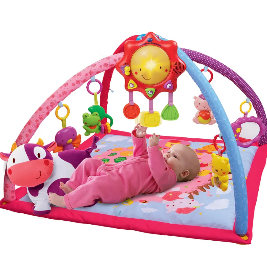 VTech Baby Lumi Tapis Des P'Tits Copains Rose - Tapis D'éveil- Tapis D'éveil Et Arches