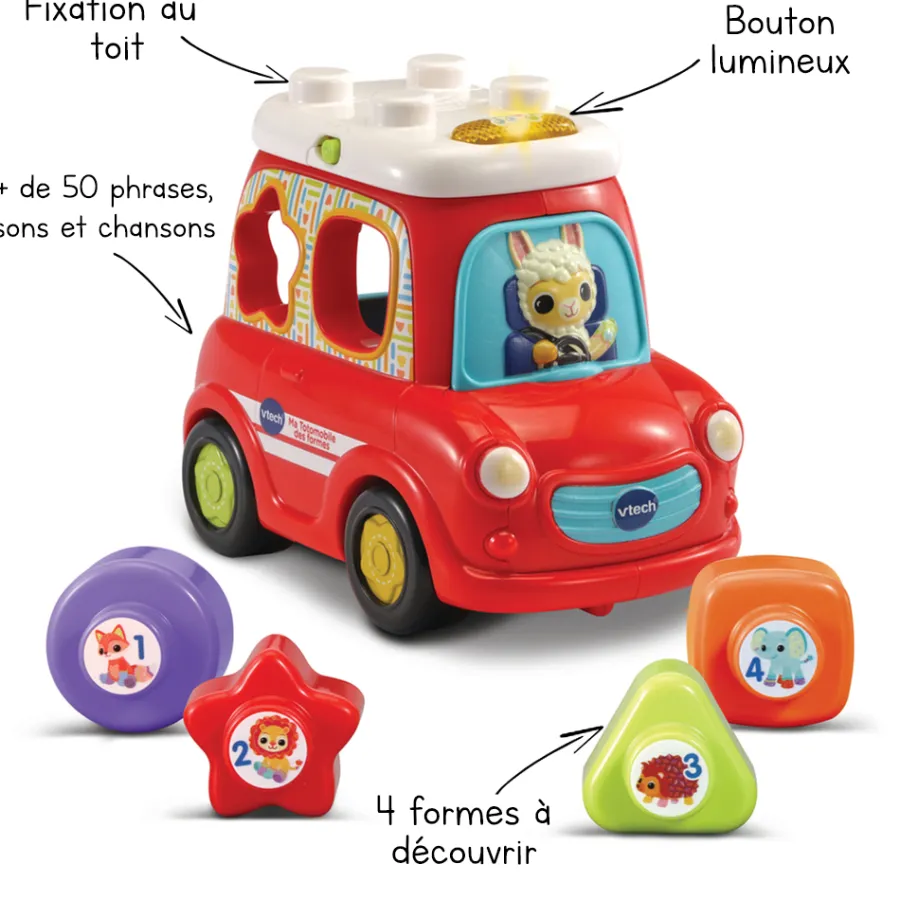 VTech Baby Ma Totomobile Des Formes - Baby Loulous- Jouets À Empiler, À Encastrer