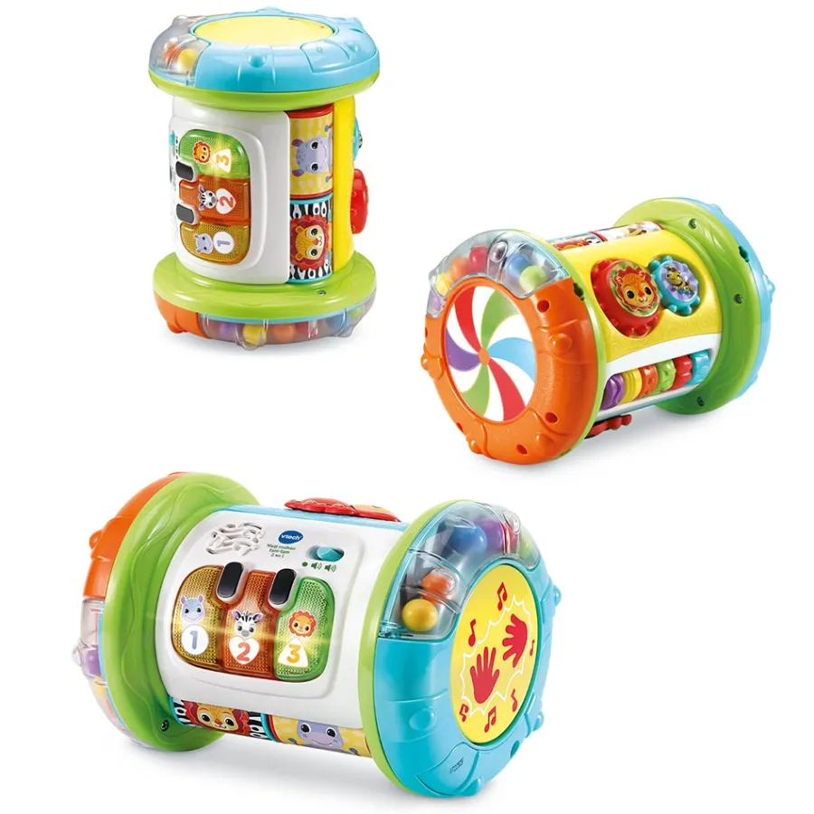 VTech Baby Magi Rouleau Tam-Tam 3 En 1- Balles, Toupies Et Cubes
