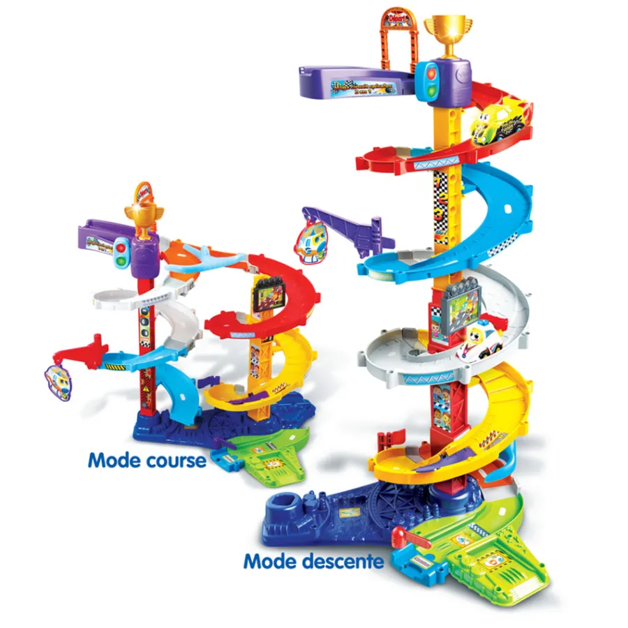 Tut Tut Bolides Mega Circuit Spirales 2 En 1 + Titouan, Fou Du Volant- Voitures Jouets Garages Et Circuits