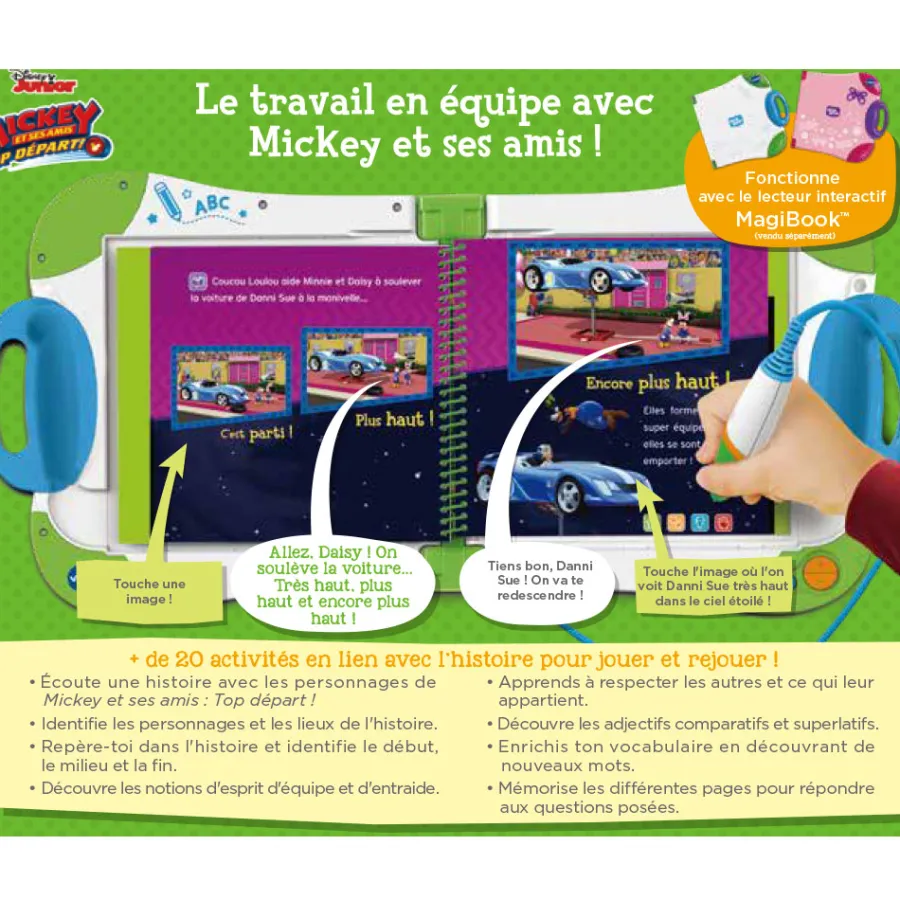 Magibook Mickey Et Ses Amis, Top Depart !- Jeux Pour Apprendre À Lire, Compter, Écrire