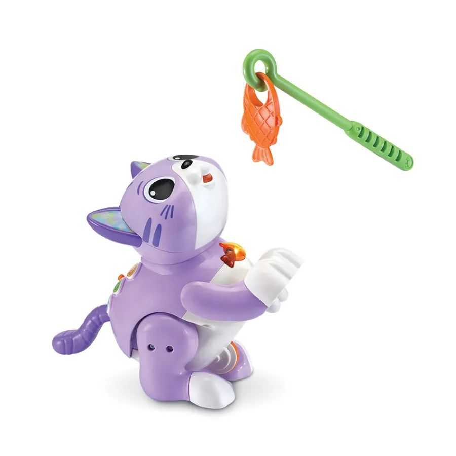 VTech Baby Mina, Mon Chat Attrap'Poisson - Chat Interactif- Animaux Interactifs