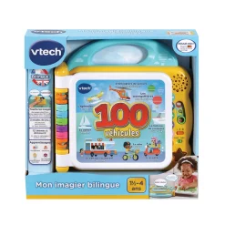 VTech Baby Mon Imagier Bilingue - 100 Véhicules- Livres Pour Bébé