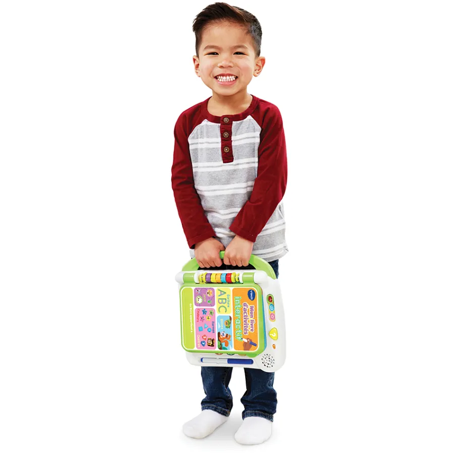 VTech Mon Livre D'activités Interactif - J'Ecris, Je Joue Et J'Apprends- Jeux Pour Apprendre À Lire, Compter, Écrire