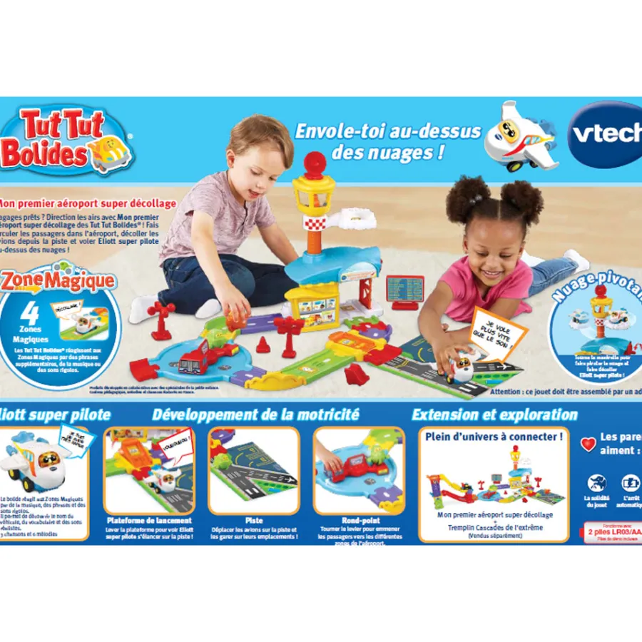 Tut Tut Bolides Mon Premier Aeroport Super Decollage + Eliott Super Pilote- Voitures Jouets Garages Et Circuits