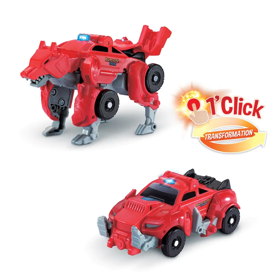Switch & Go Dinos Petits "1'Click" - Véhicules Interactifs- Voitures Dinos