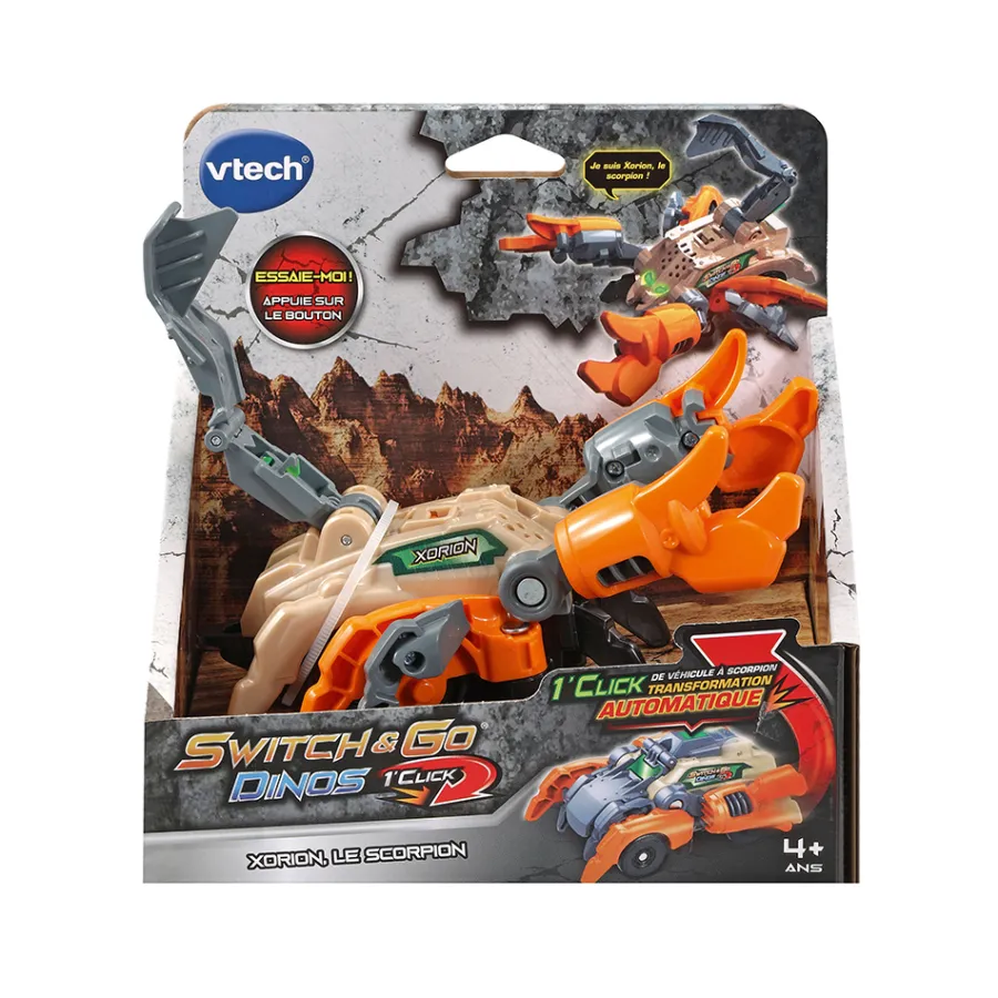 Switch & Go Dinos Petits "1'Click" - Véhicules Interactifs- Voitures Dinos