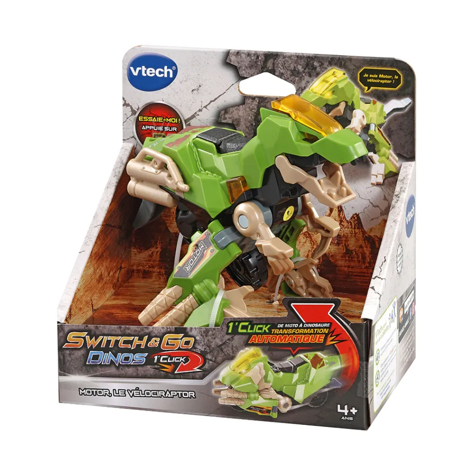 Switch & Go Dinos Petits "1'Click" - Véhicules Interactifs- Voitures Dinos