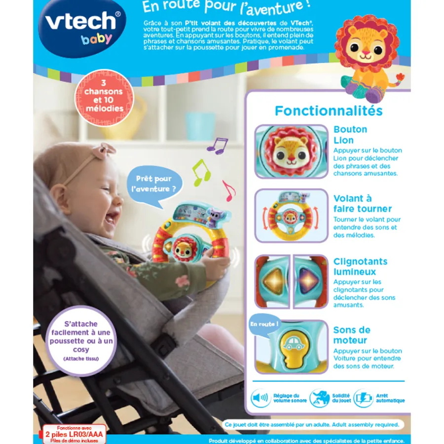 VTech Baby P'Tit Volant Des Decouvertes - Baby Loulous- Hochets Et Petits Jouets