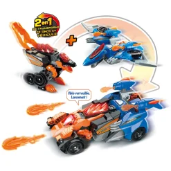 Switch & Go Dinos Super Spino-Dactyl 2 En 1 +- Voitures Dinos