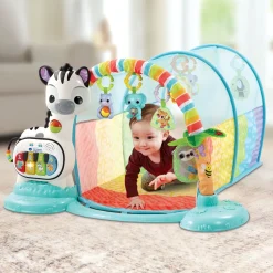 VTech Baby Super Tunnel Des Decouvertes 6 En 1- Tapis D'éveil Et Arches
