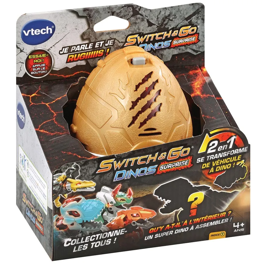 Switch & Go Dinos Surprise - 8 Modeles A Collectionner- Voitures Dinos