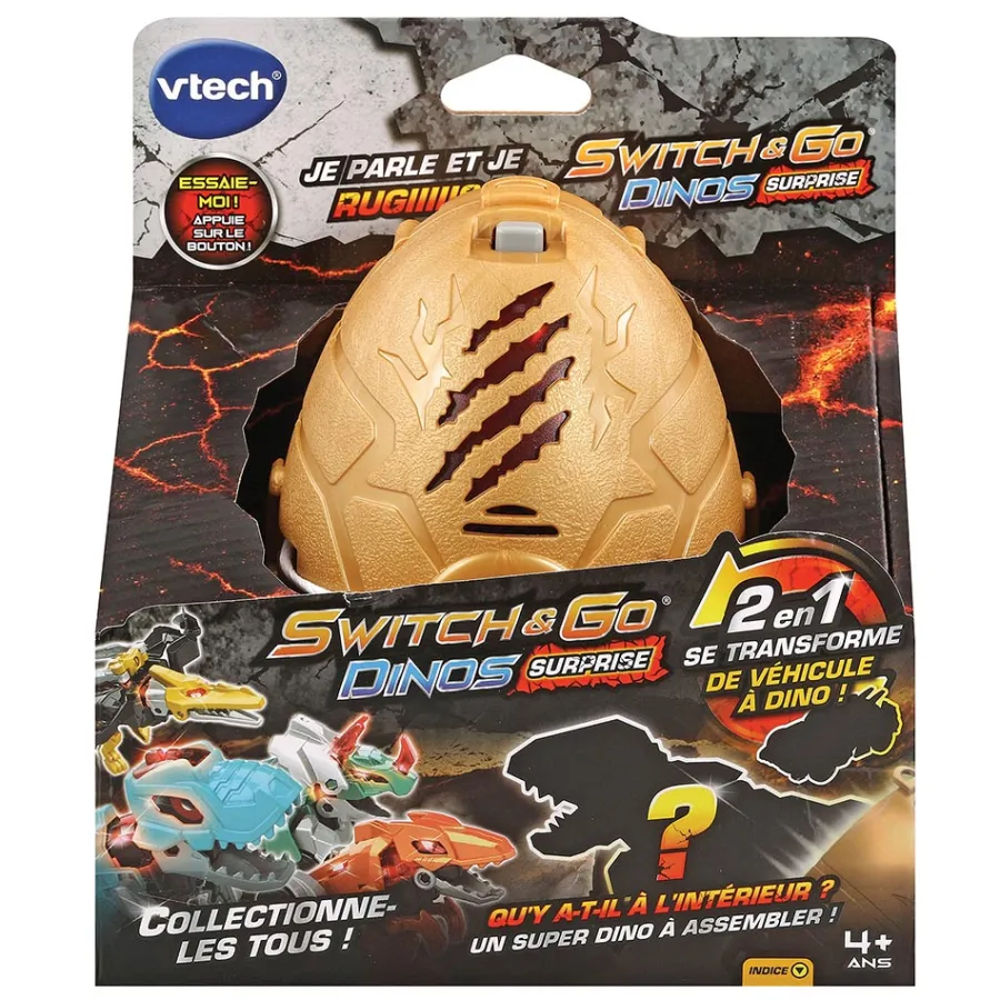 Switch & Go Dinos Surprise - 8 Modeles A Collectionner- Voitures Dinos