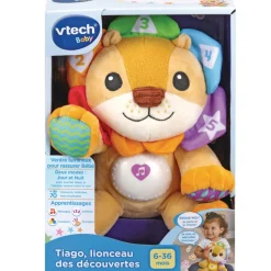 VTech Baby Tiago, Lionceau Des Decouvertes - Peluche Interactive- Peluches Et Doudous