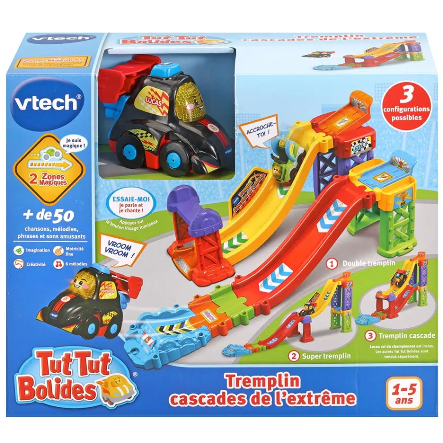 Tut Tut Bolides Tremplin Cascades De L'Extreme (+Lucas, Roi Du Championnat)- Voitures Jouets Garages Et Circuits