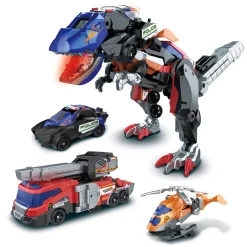 Switch & Go Dinos Trio, Le Mega T-Rex Sos 3 En 1- Voitures Dinos