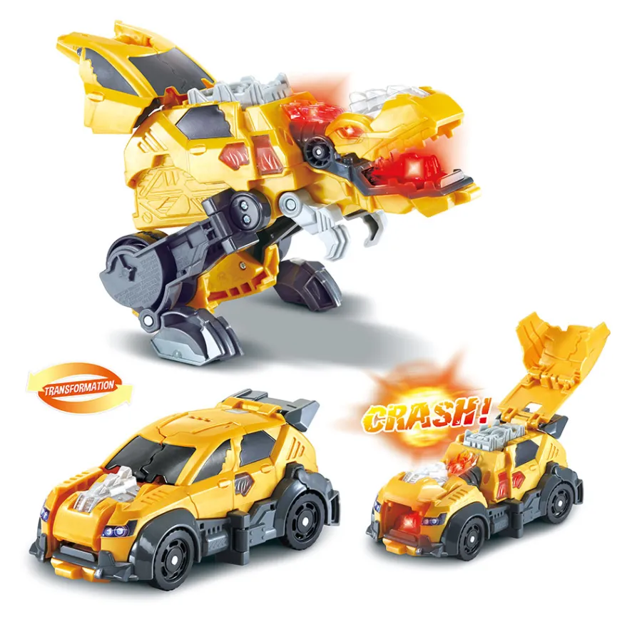 Switch & Go Dinos Zyrex, Le T-Rex - Crash - Véhicules Interactifs- Voitures Dinos